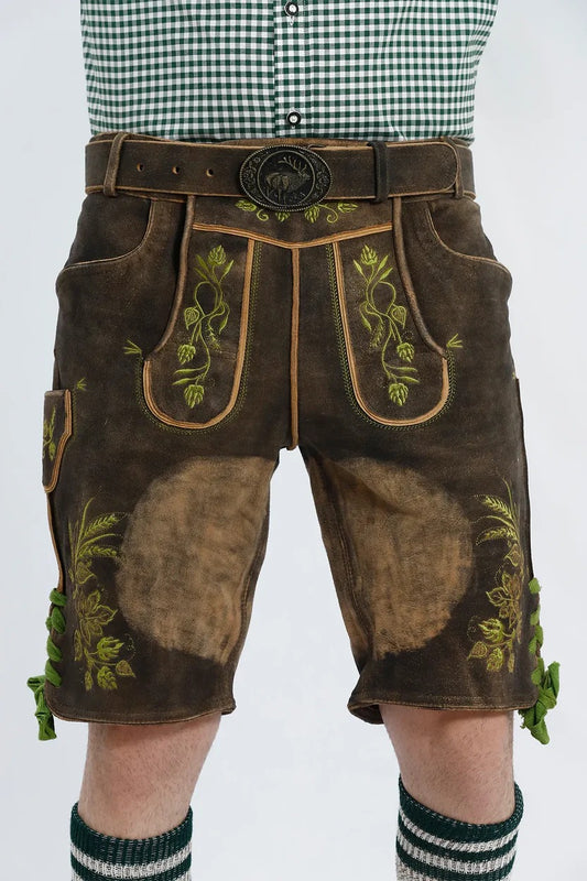 Men's Raw Brown Festival Lederhosen