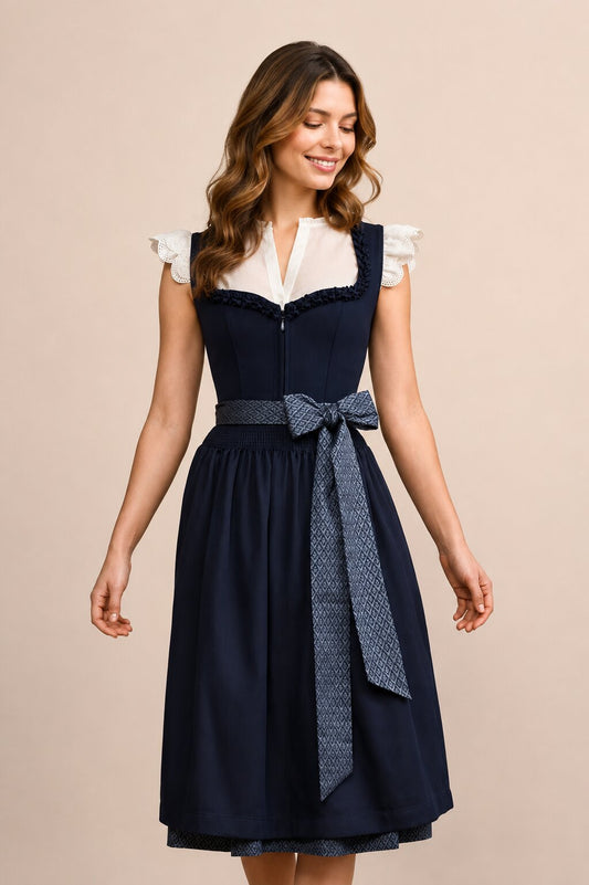 Midi Dirndl Amalia Blue Festival Dress