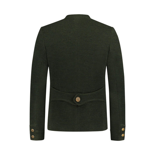 Army Green Fabric Bavarian Trachten Jacket