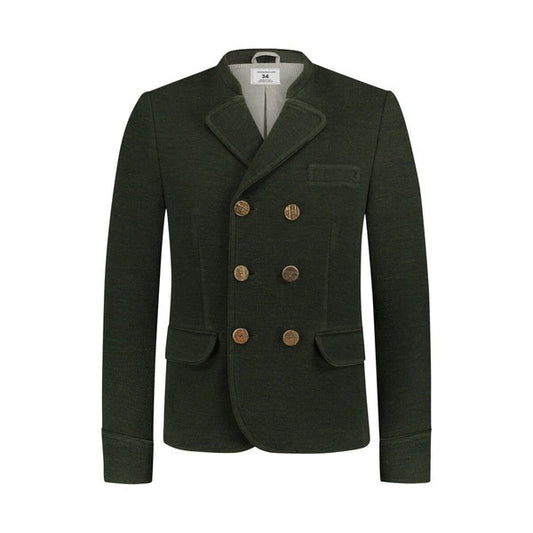 Army Green Fabric Bavarian Trachten Jacket