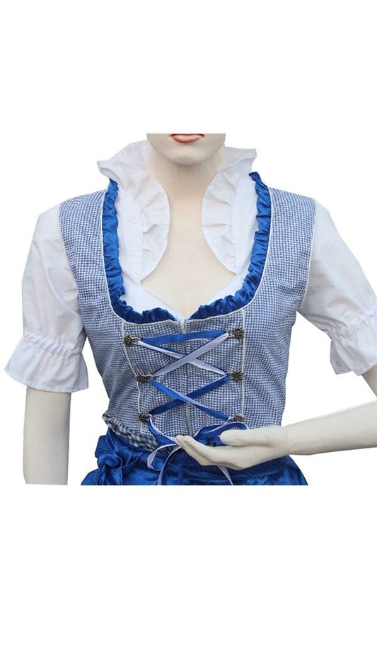 Classic Blue Traditional Bavarian Dirndl Women