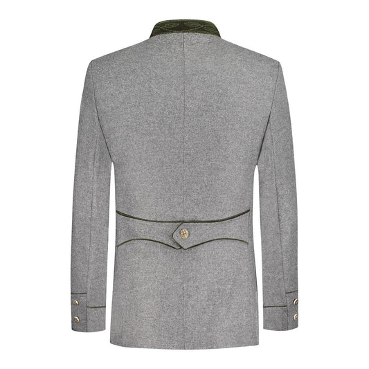 Cool Grey Fabric Trachten Jacket