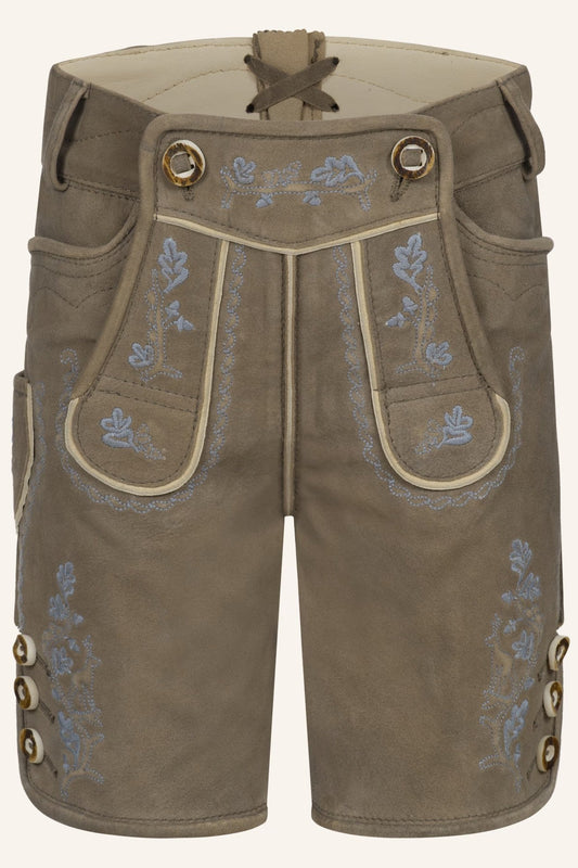 Kids Alwin Brown Traditional Bavarian Lederhosen