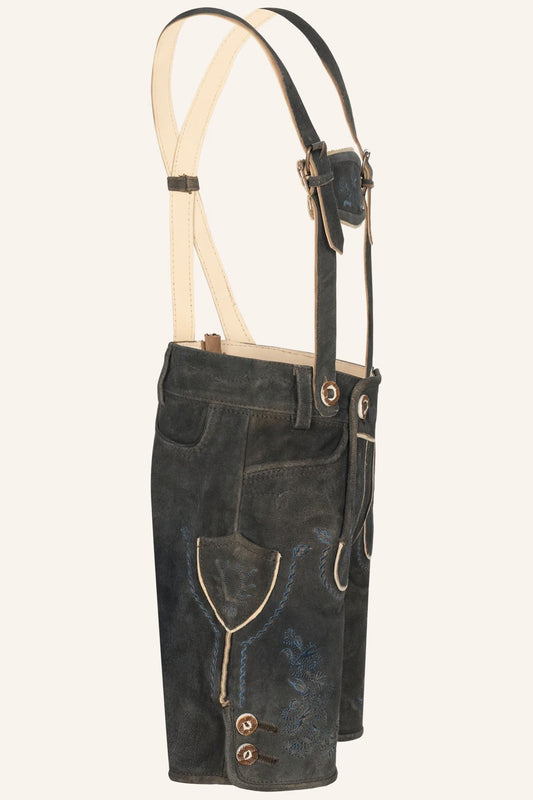 Kids Magnus Grey Bavarian Lederhosen