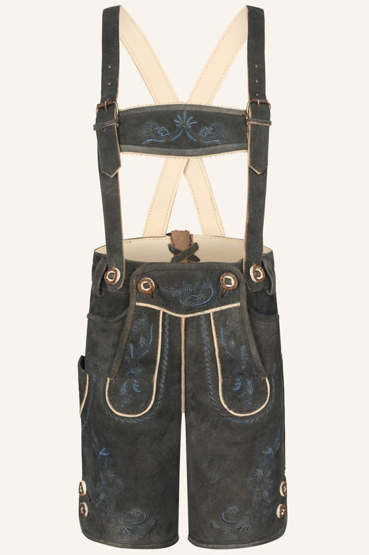 Kids Magnus Grey Bavarian Lederhosen