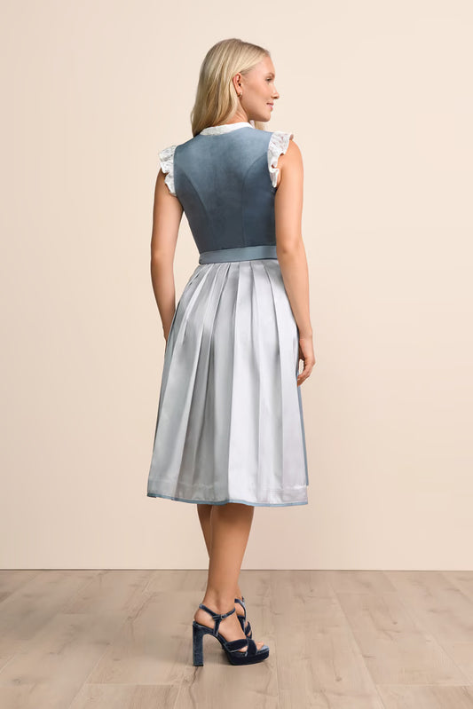 Long Dirndl Bianca Sky Blue Festive Dress