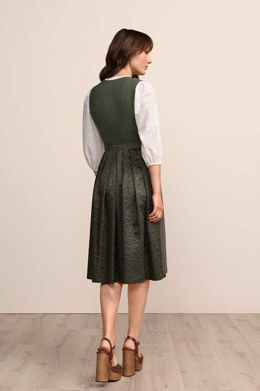 Long Dirndl Carina Olive Green Styling Dress