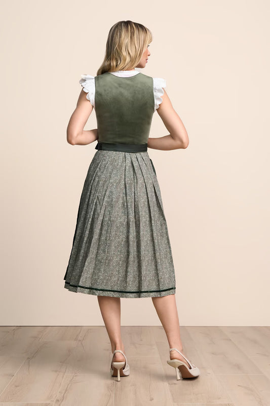 Long Dirndl Milena Green Bavarian Dress