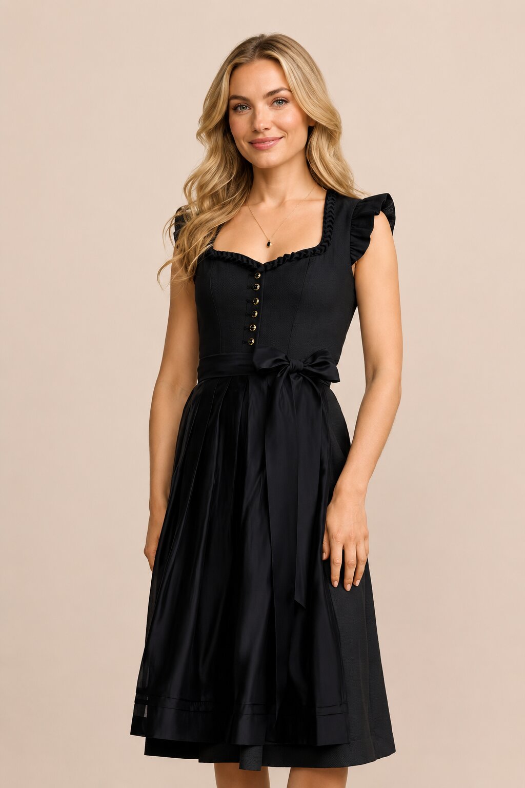 Long Dirndl Stella Vanta Black Stunning Dress