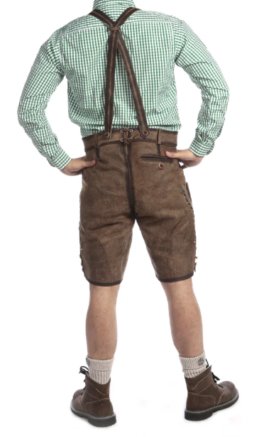 Men's Dusky Brown Deerskin Lederhosen