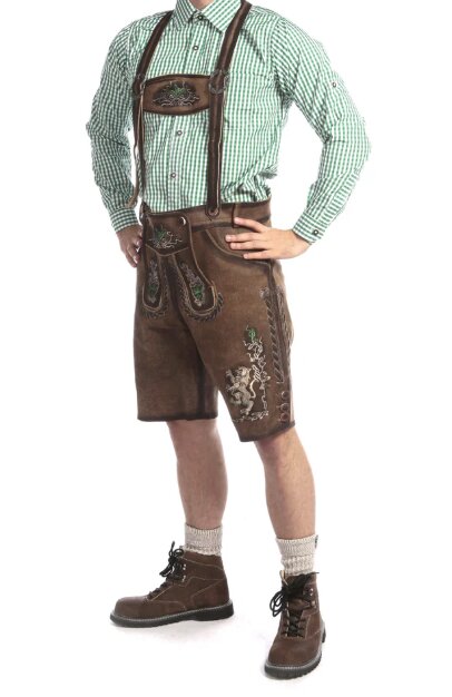 Men's Dusky Brown Deerskin Lederhosen