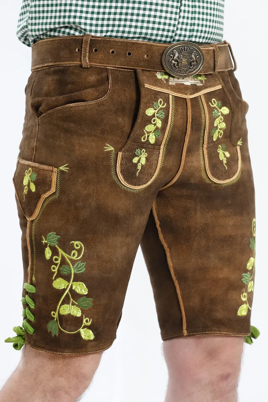 Men's Forest Brown Bavarian Lederhosen