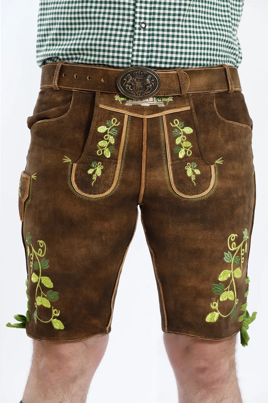 Men's Forest Brown Bavarian Lederhosen