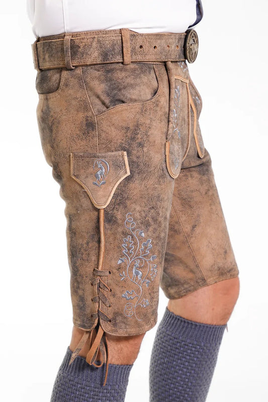 Men's Premium Rustin Brown Oktoberfest Lederhosen