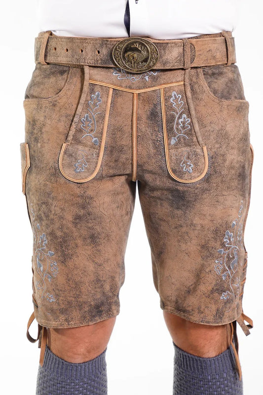 Men's Premium Rustin Brown Oktoberfest Lederhosen