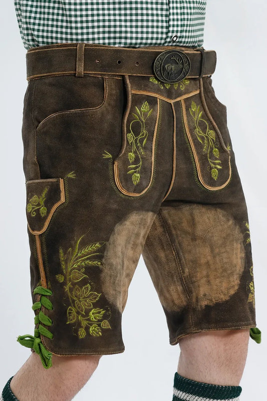 Men's Raw Brown Festival Lederhosen