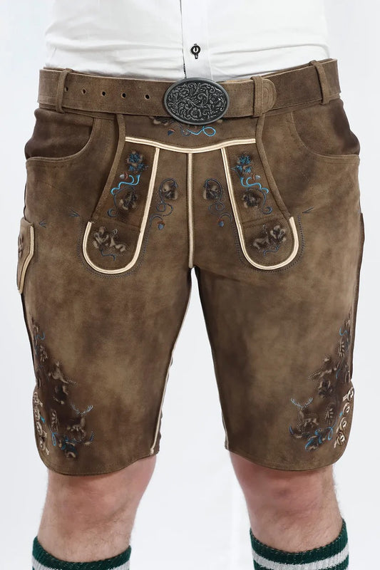 Men's Smoke Brown Attire Lederhosen