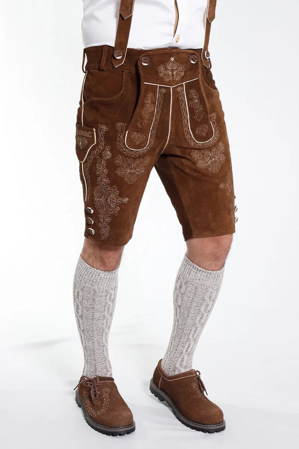 Men's Strong Brown Bavarian Lederhosen