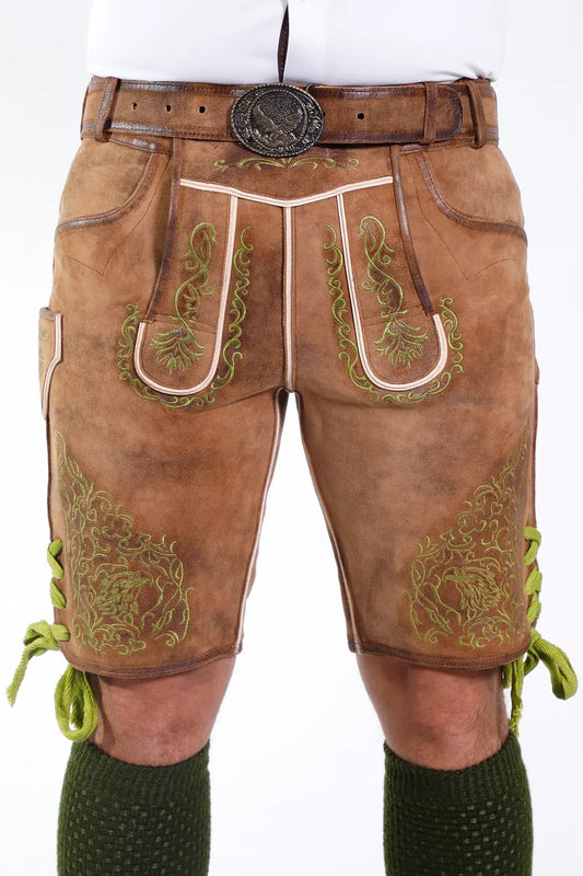 Men's Tuscan Brown Bavarian Octoberfest Lederhosen