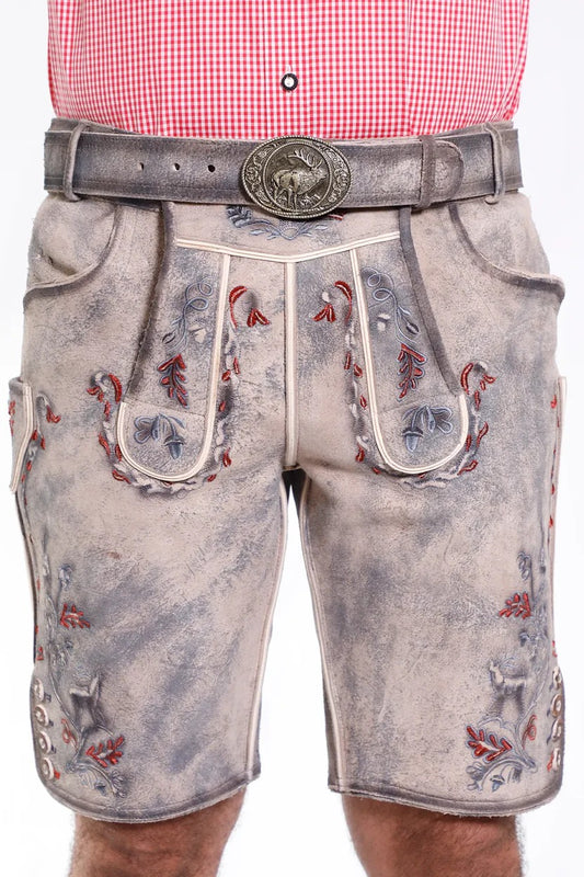 Men's Vintage Grey Traditional Lederhosen