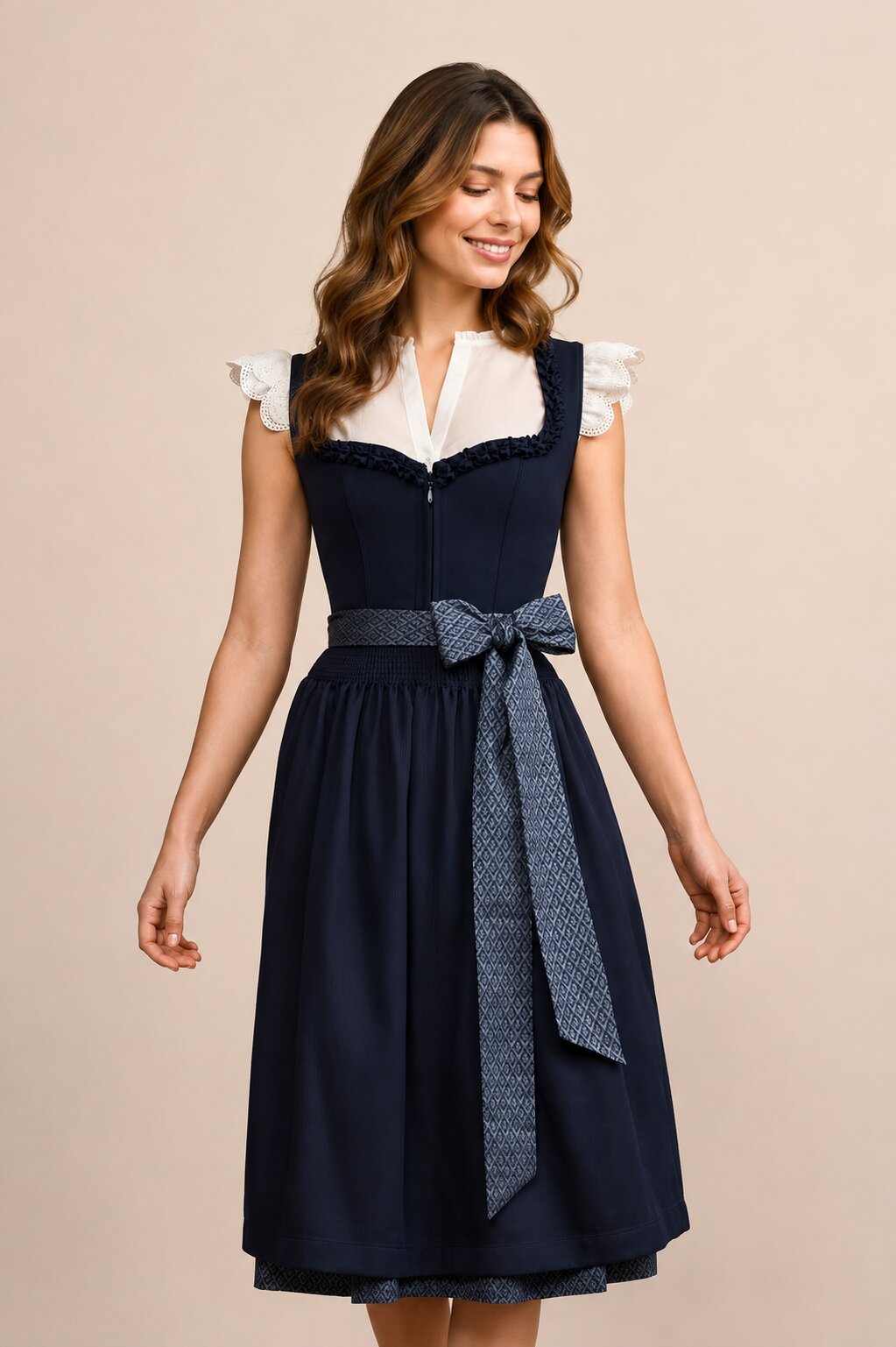 Midi Dirndl Amalia Blue Festival Dress