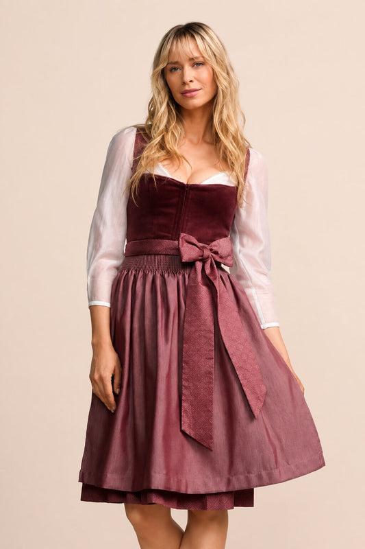 Midi Dirndl Emila Pure Red German Dress