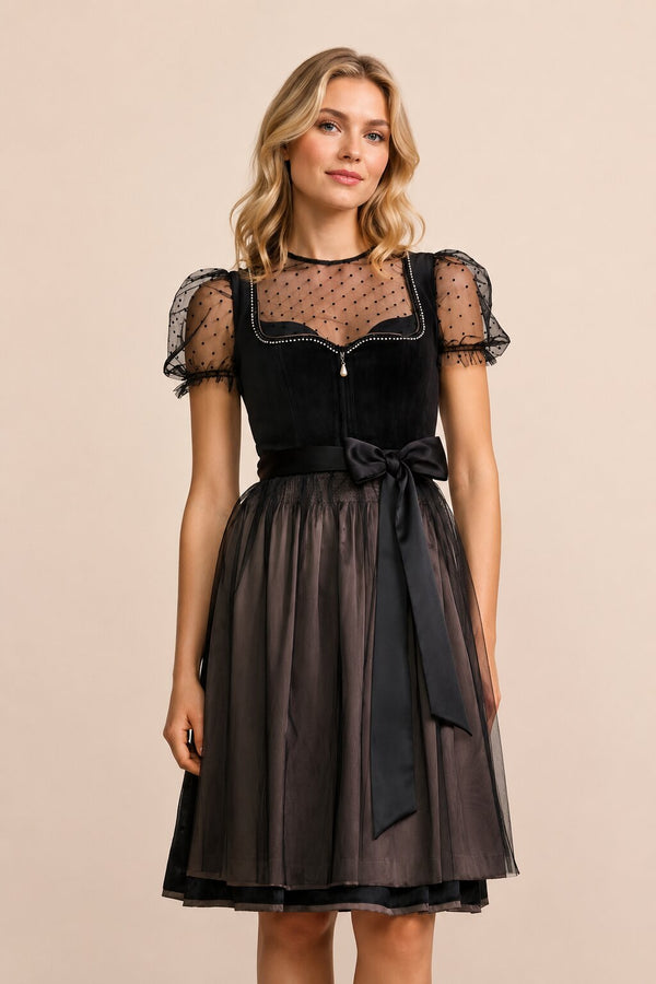 Midi Dirndl Louisa Stone Black Bavarian Dress