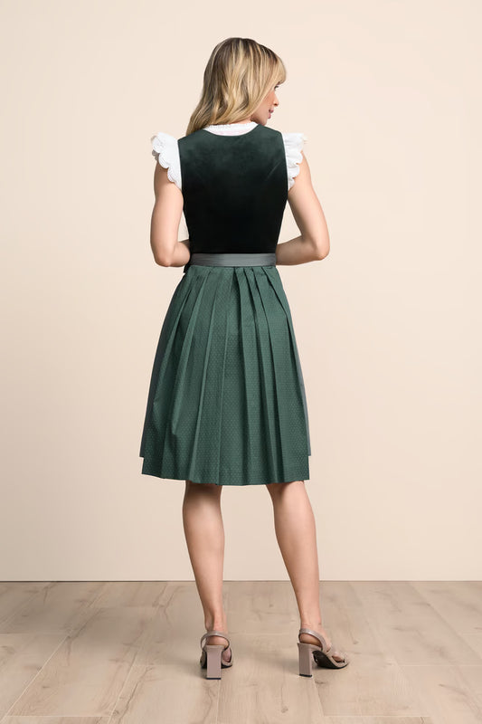 Mini Dirndl Marina Green Velvet Dress