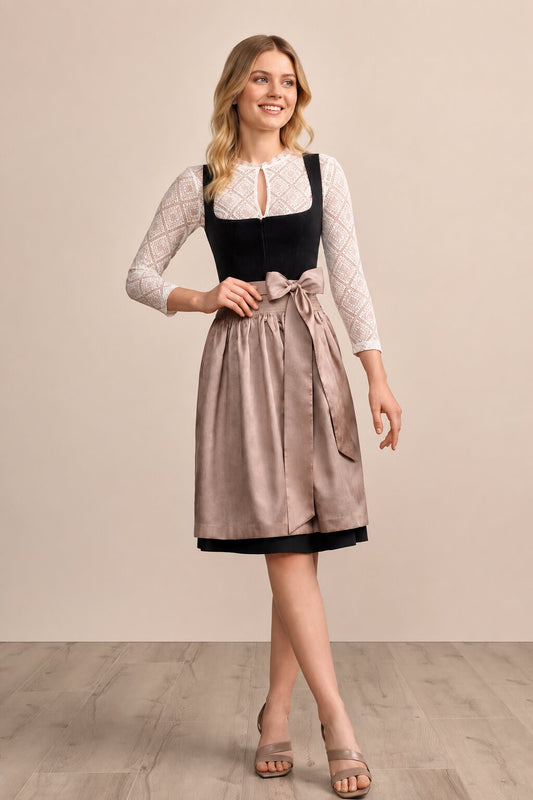 Mini Dirndl Saskia Dull Black Traditional Dress