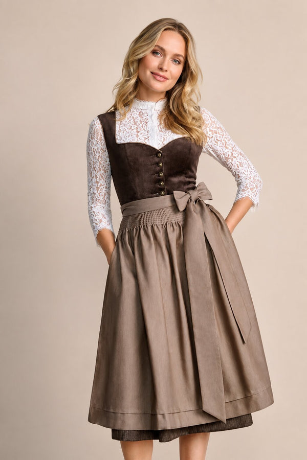 Mini Dirndl Selina Rare Brown German Dress