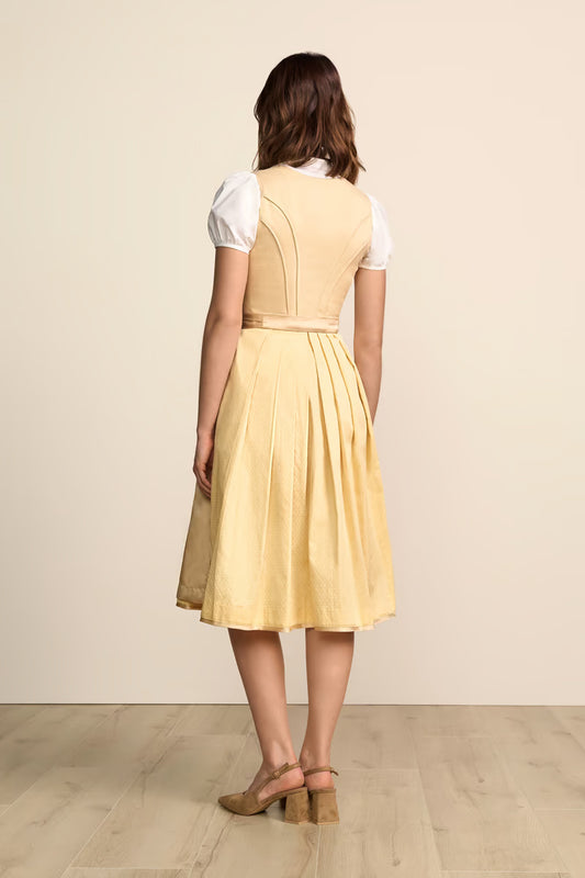 Mini Dirndl Teresa Mustard Yellow Apron Dress