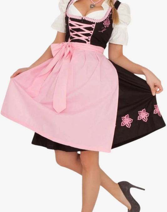 Women's Dusty Pink Wasen Dirndl Dress