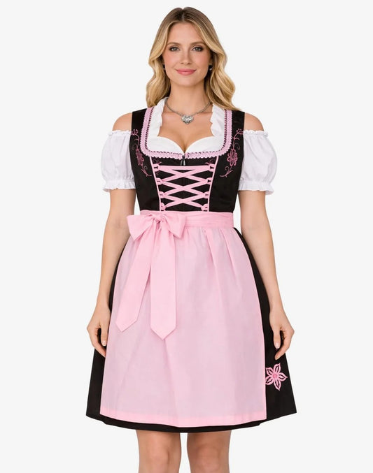 Women's Dusty Pink Wasen Dirndl Dress