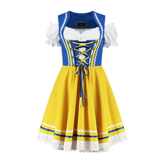 Women's Strong Yellow Octoberfest Dirndl Dress